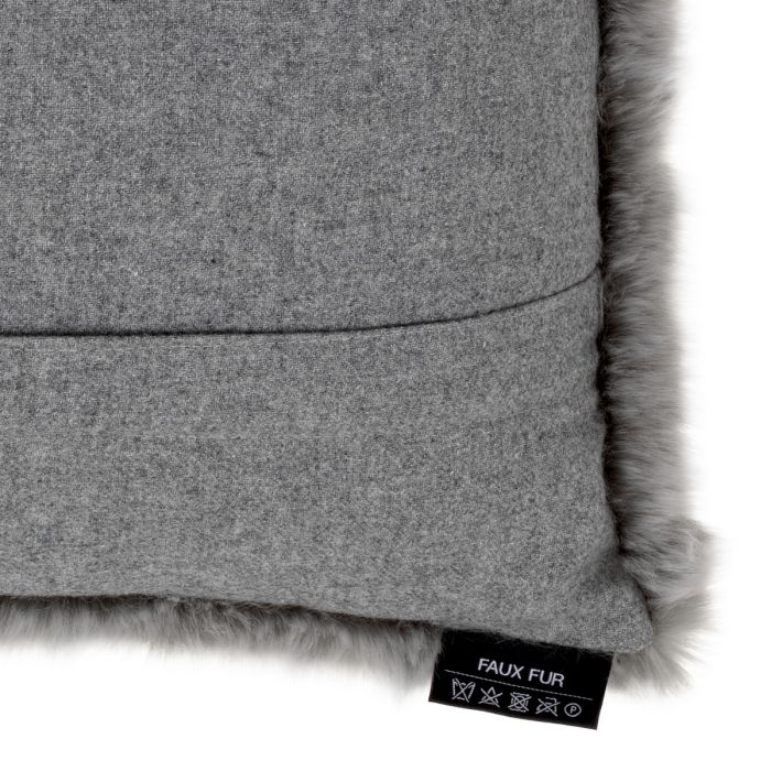Scatter cushion Alaska faux fur grey 40 x 60 cm