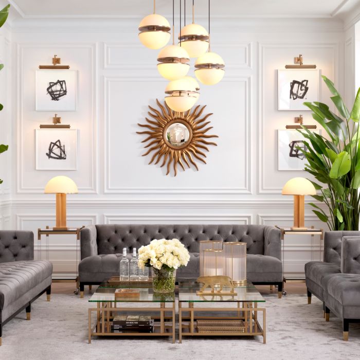 Hanging Lamp Spiridon Single antique brass finish 