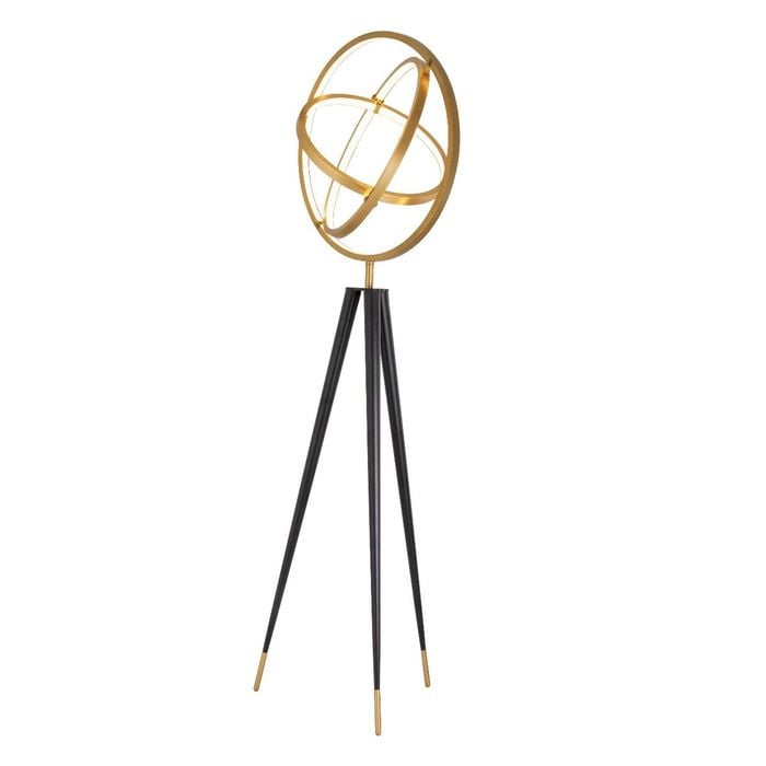 Floor Lamp Cassini antique brass finish 