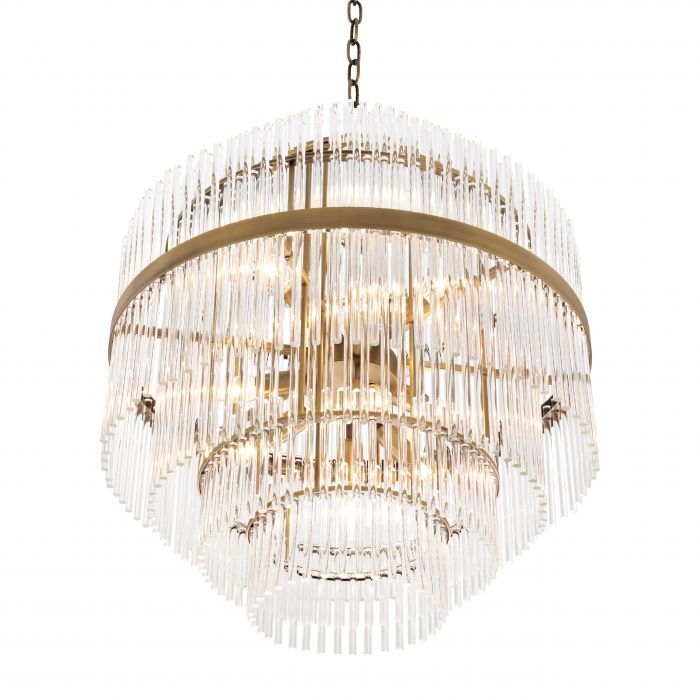Chandelier East antique brass finish