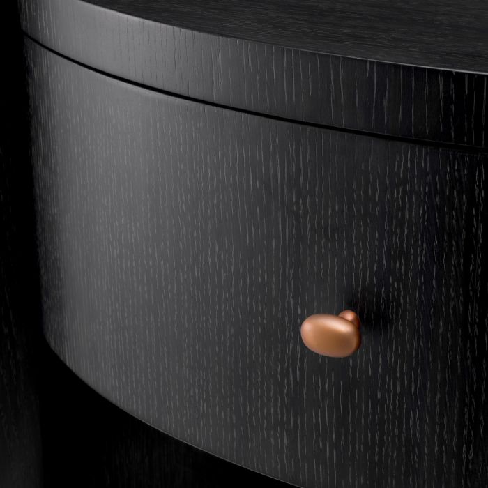 Bedside Table Rosemberg charcoal grey oak veneer