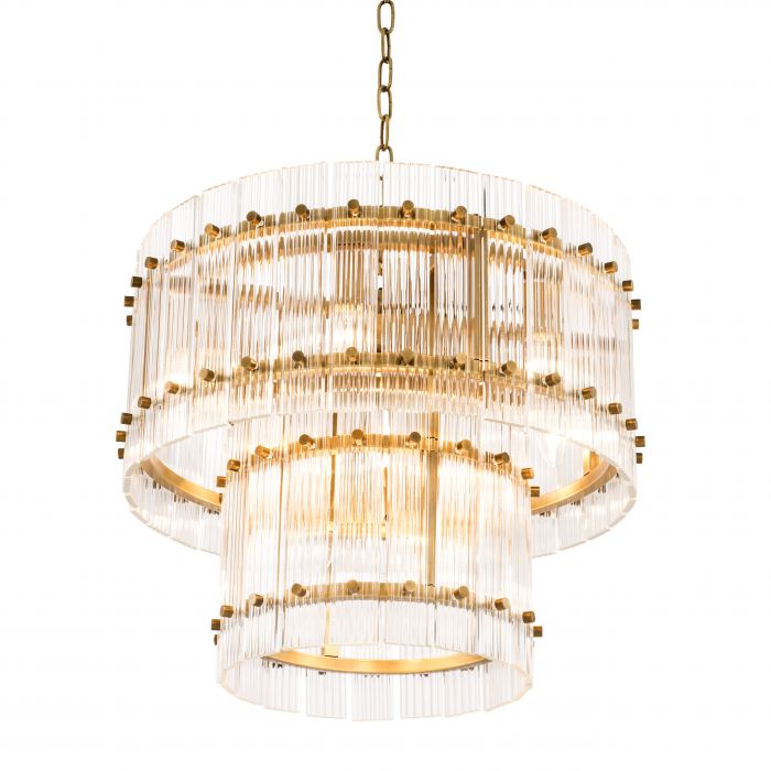 Chandelier Ruby S antique brass finish
