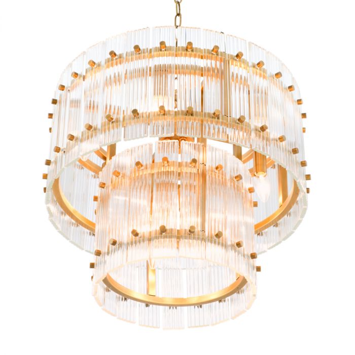 Chandelier Ruby S antique brass finish
