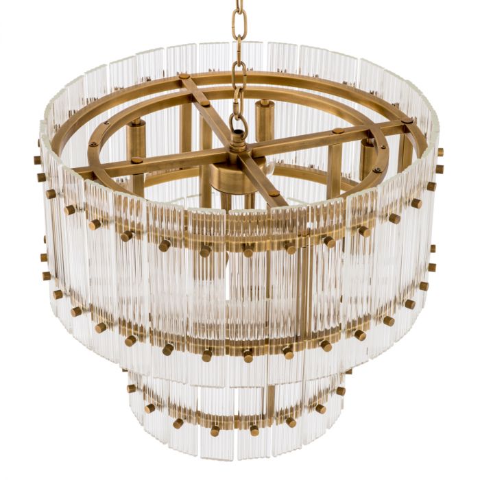 Chandelier Ruby S antique brass finish