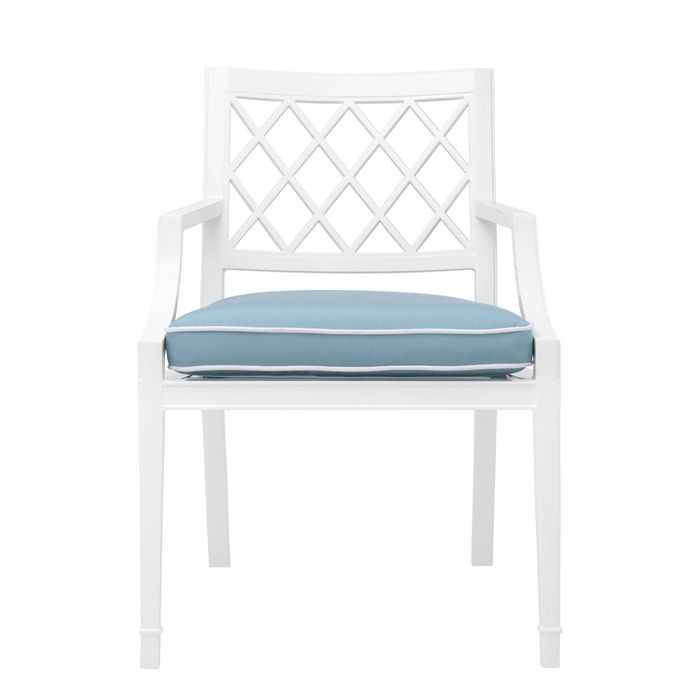 Dining Chair Paladium with arm outdoor white