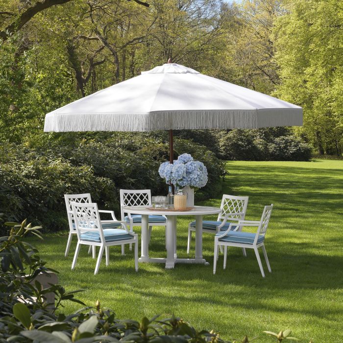 Dining Chair Paladium with arm outdoor white