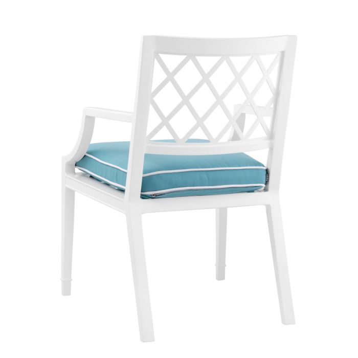 Dining Chair Paladium with arm outdoor white