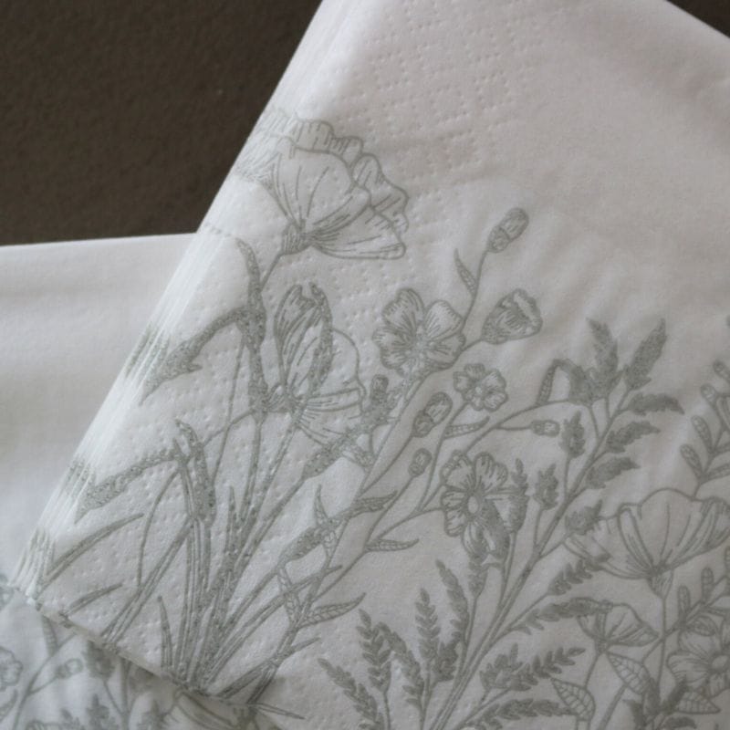 ペーパーナプキンボタニカルグレー