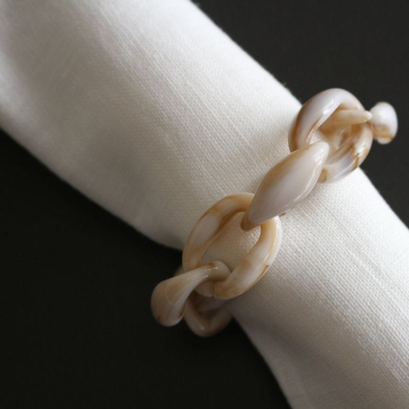 ナプキンリング チェーンプラスチックマロン