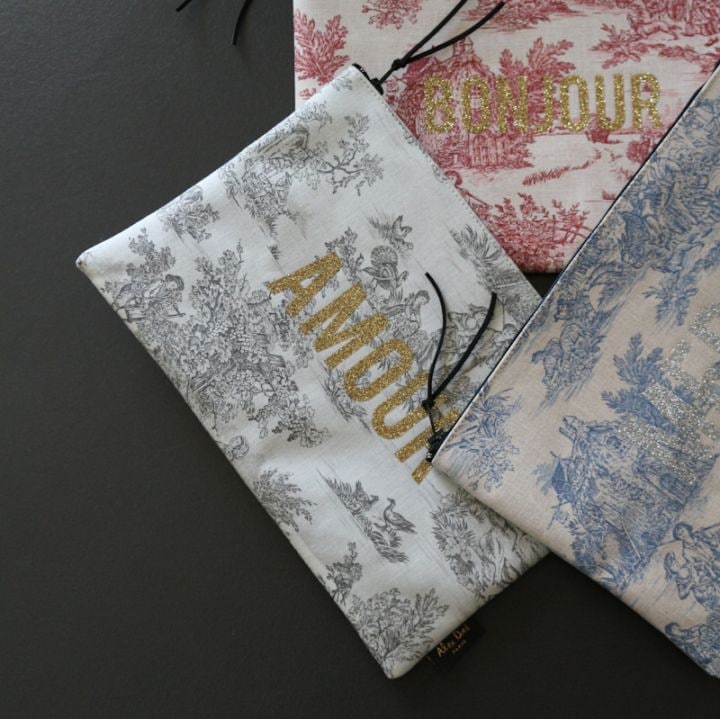 ポーチAMOUR トワルドジュイ【ノアール】