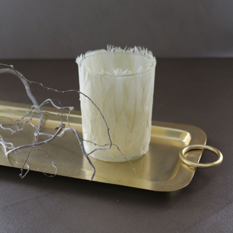 ティーライトホルダーフェザーホワイト１０