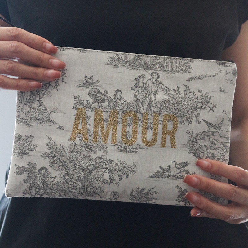 ポーチAMOUR トワルドジュイ【ノアール】