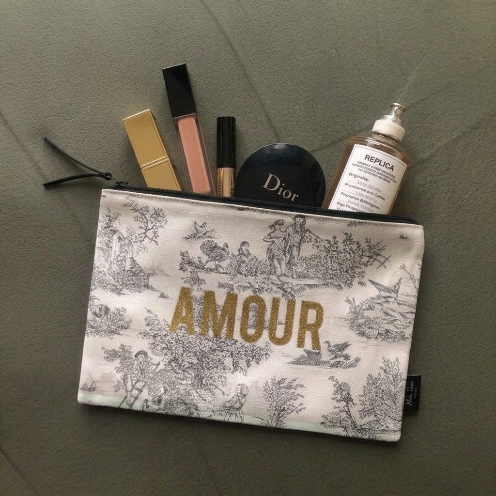 ポーチAMOUR トワルドジュイ【ノアール】