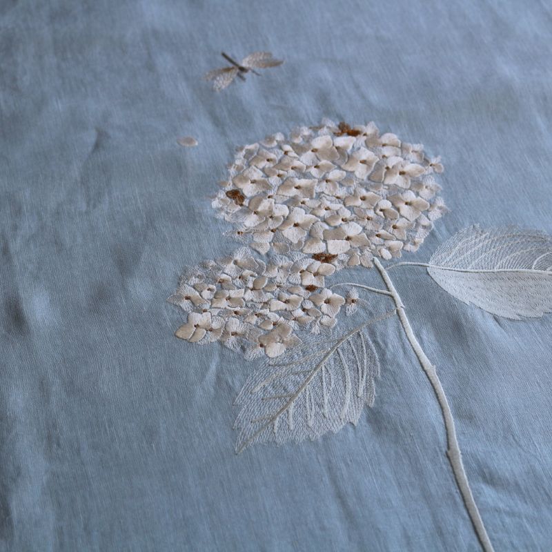 Hydrangeaテーブルランナー ライトブルー