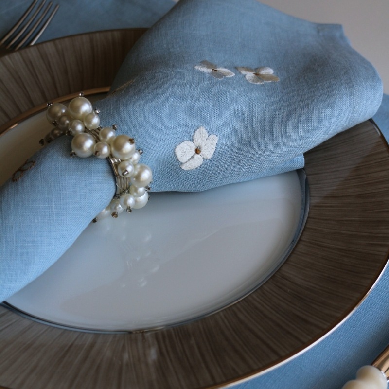 Hydrangeaナプキン ライトブルー(sepals)