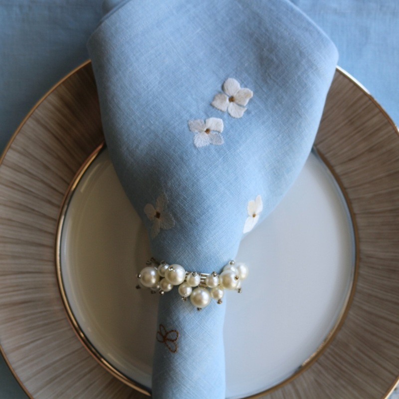 Hydrangeaナプキン ライトブルー(sepals)