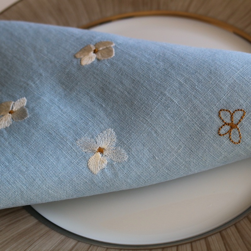 Hydrangeaナプキン ライトブルー(sepals)