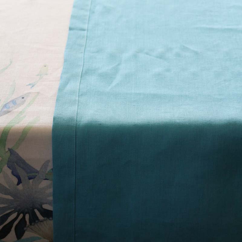 テーブルランナー カリブ/ターコイズブルー45×170