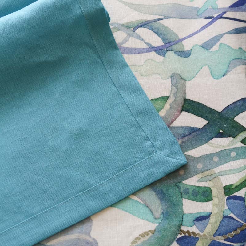 テーブルランナー カリブ/ターコイズブルー45×170