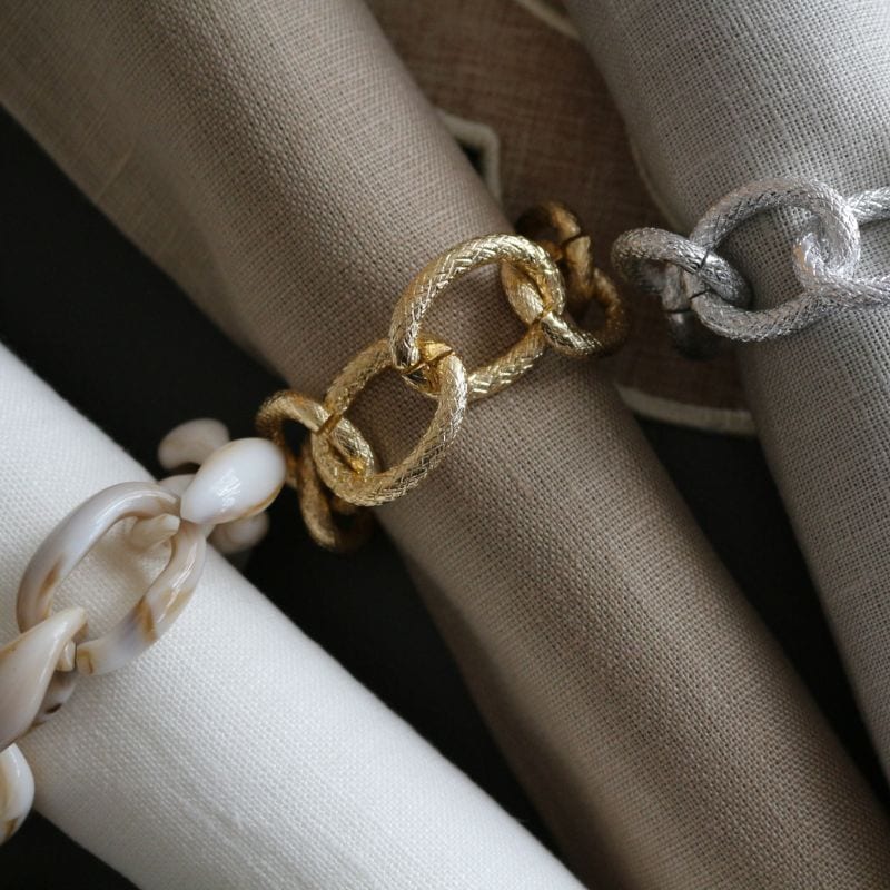 ナプキンリング チェーンゴールド