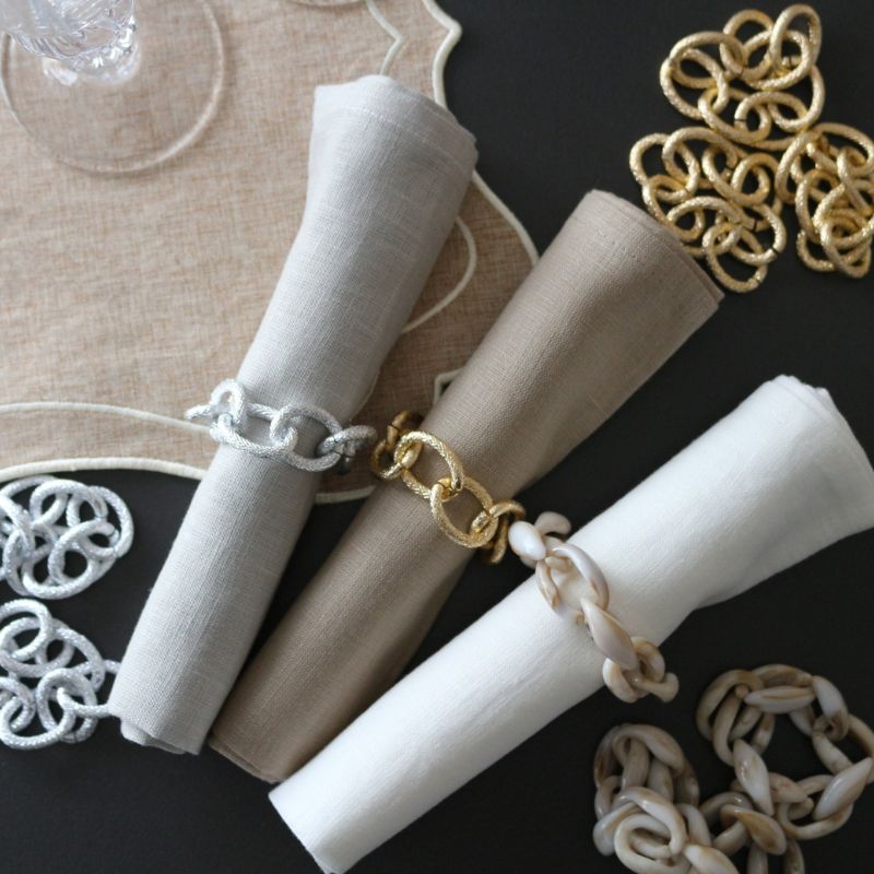 ナプキンリング チェーンゴールド