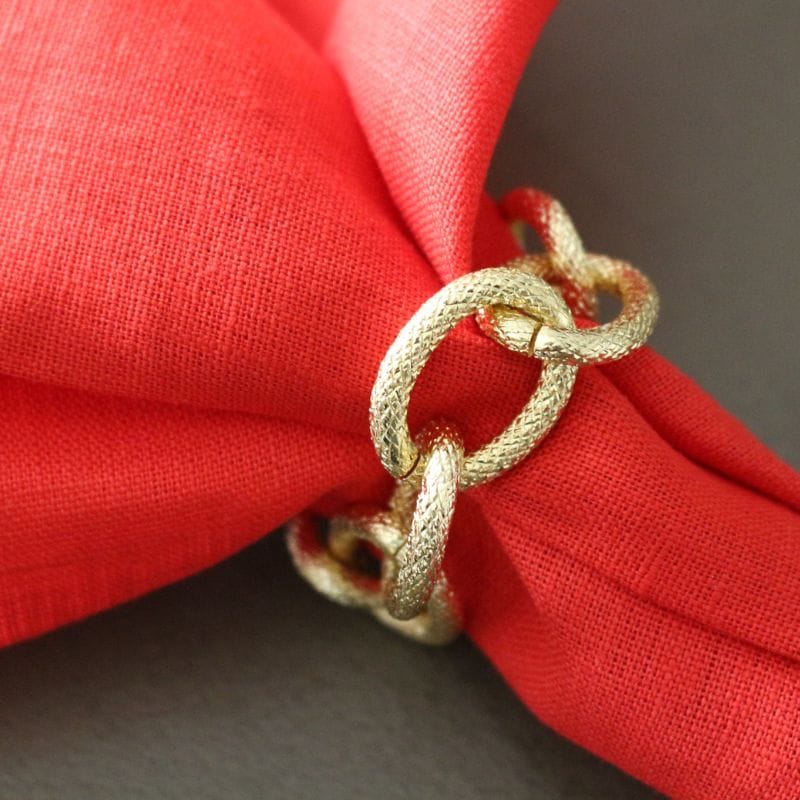 ナプキンリング チェーンゴールド