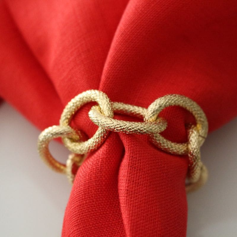 ナプキンリング チェーンゴールド