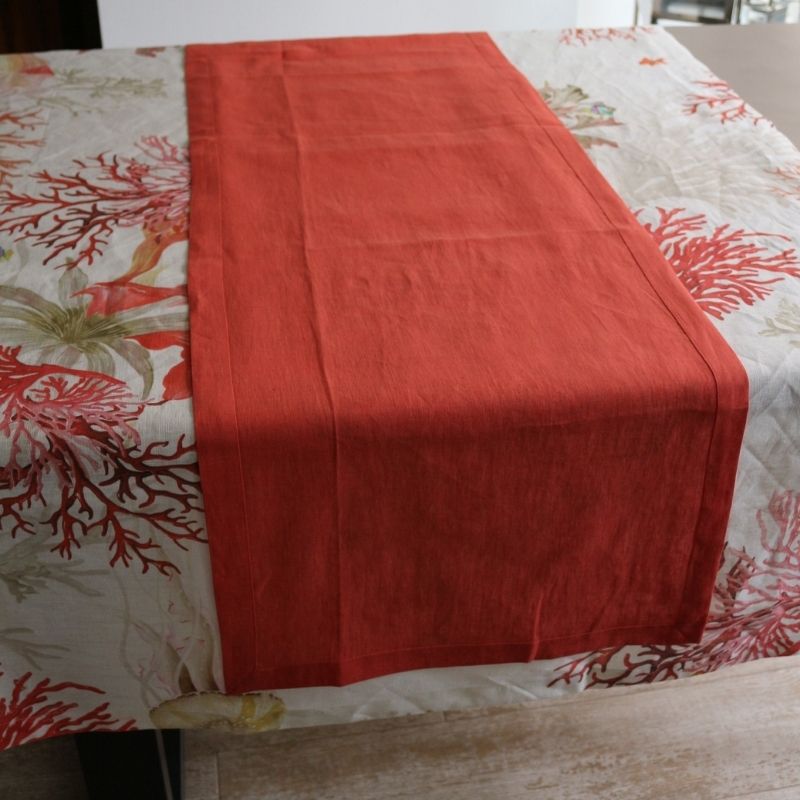 テーブルランナー ロブスターレッド45×170