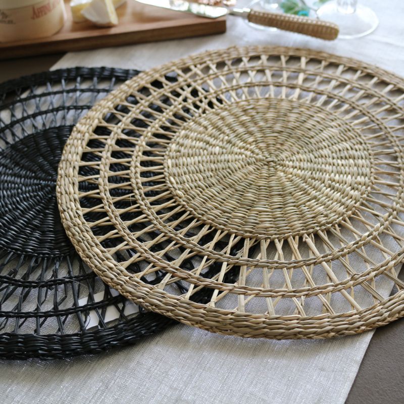 ラウンドプレースマット ブラック