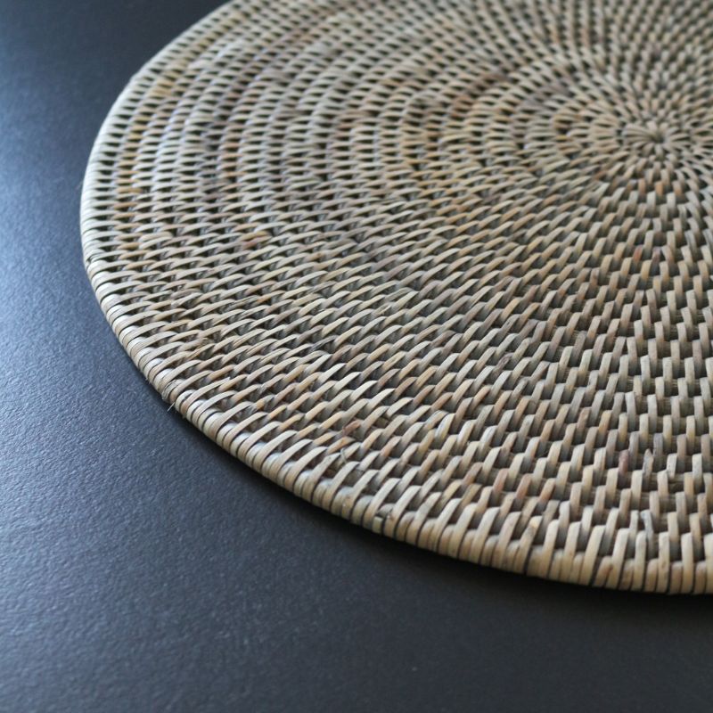 ラタンセットドゥターブル グレイッシュトーン