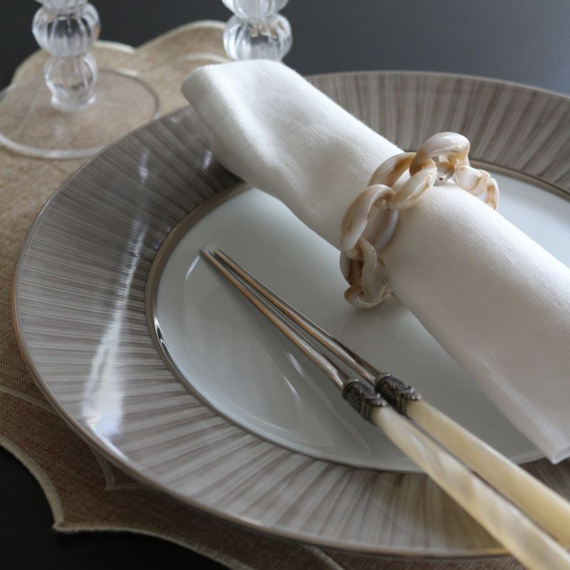 ナプキンリング チェーンプラスチックマロン