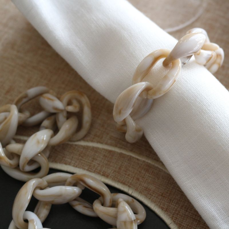 ナプキンリング チェーンプラスチックマロン