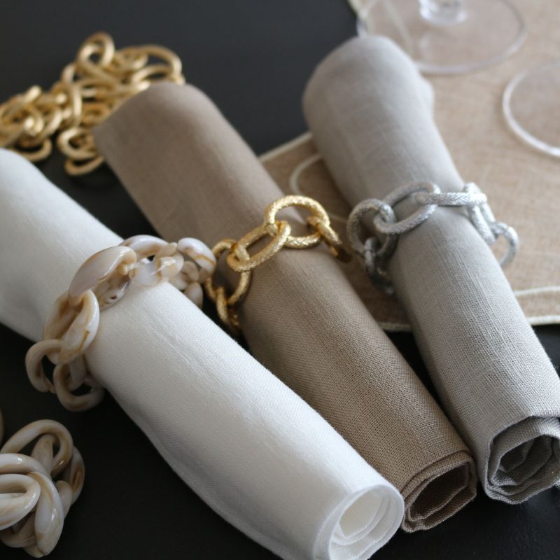 ナプキンリング チェーンプラスチックマロン