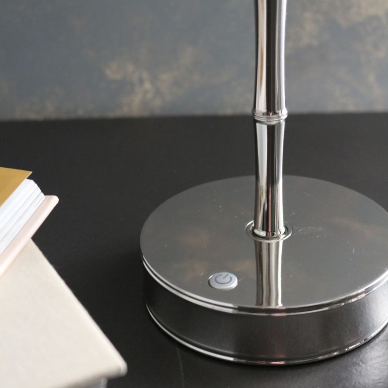 ポータブルLEDランプバンブーシルバー＆シェード