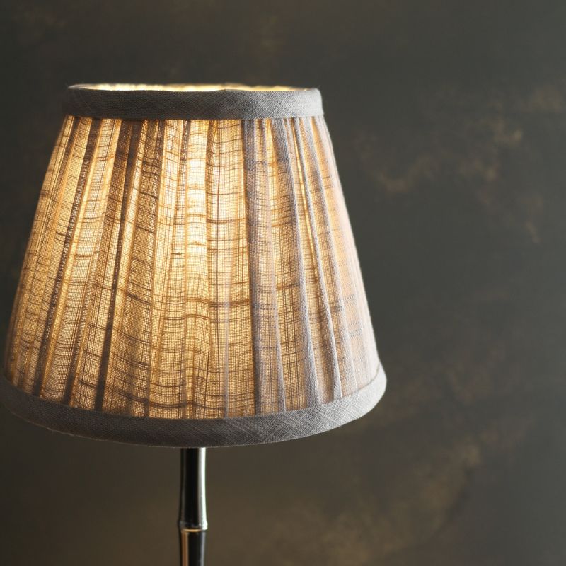 ポータブルLEDランプバンブーシルバー＆シェード