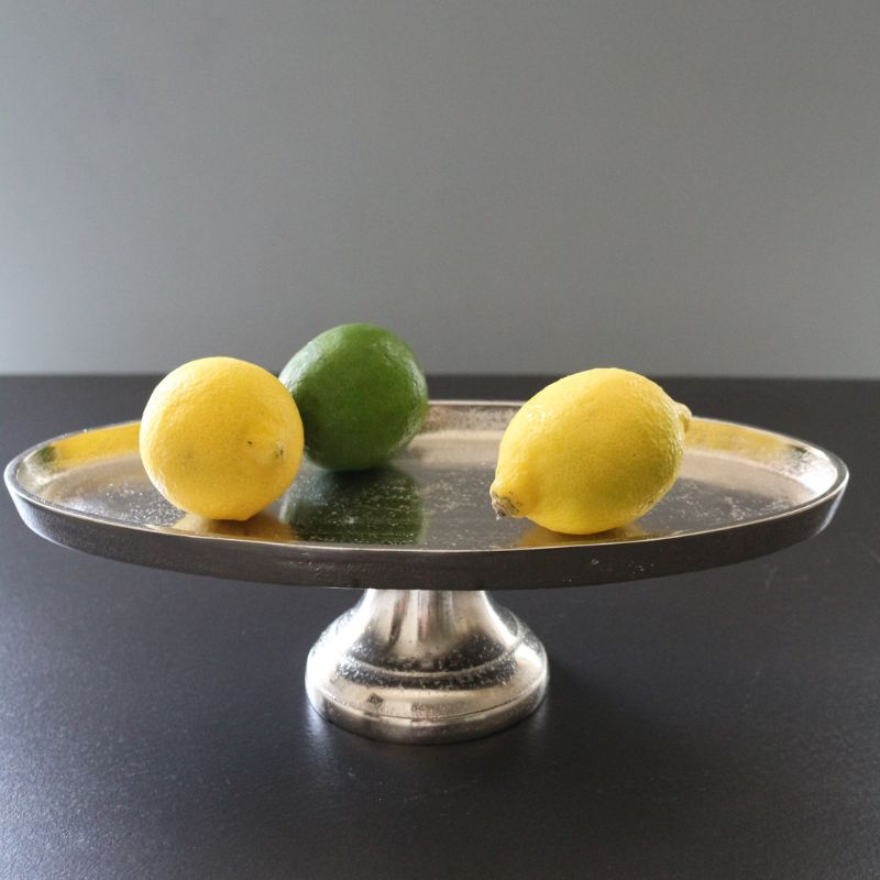 プレートオーバルオンフット シルバー