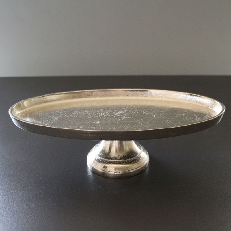 プレートオーバルオンフット シルバー