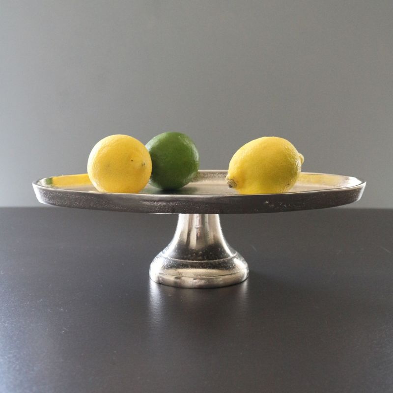 プレートオーバルオンフット シルバー