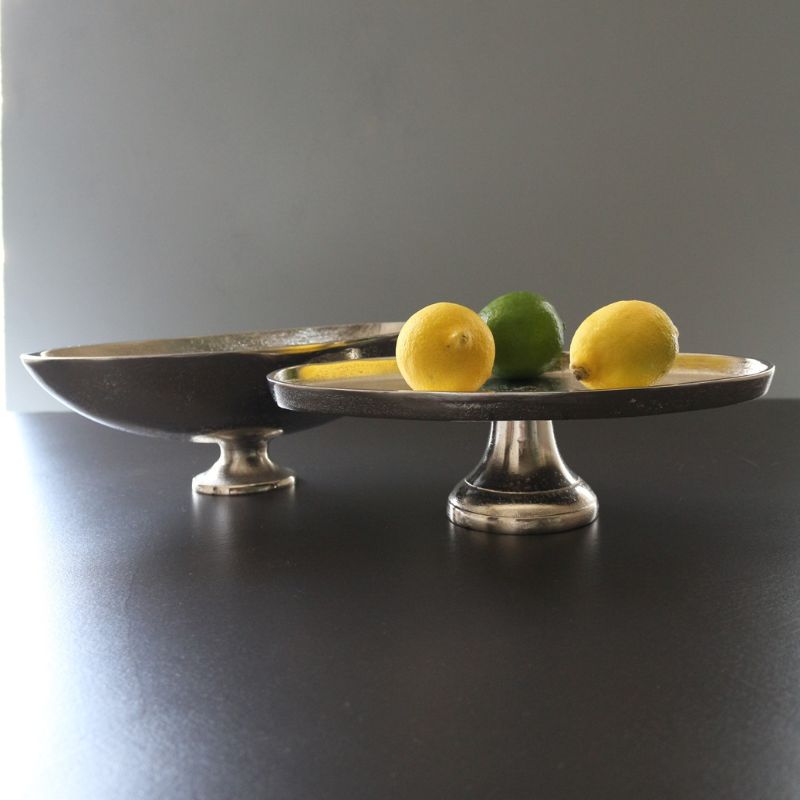 プレートオーバルオンフット シルバー