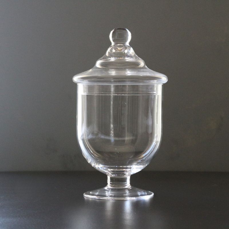 骨董 時代ガラス ライムグリーン ボンボニエール 菓子器 キャニスターウラン ボンボニエール15×15×29 | □ダイニング,キャニスター/蓋付