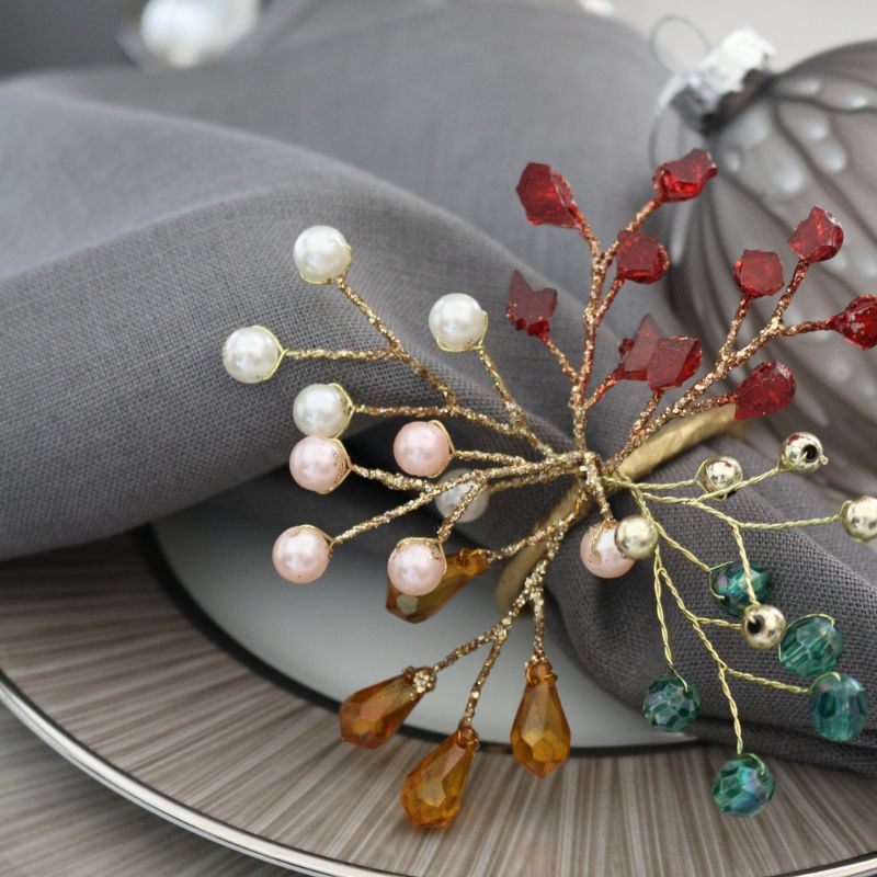 ナプキンリング マルチカラービーズ