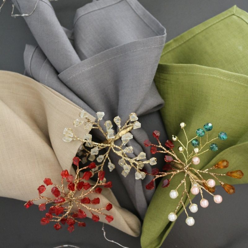 ナプキンリング マルチカラービーズ