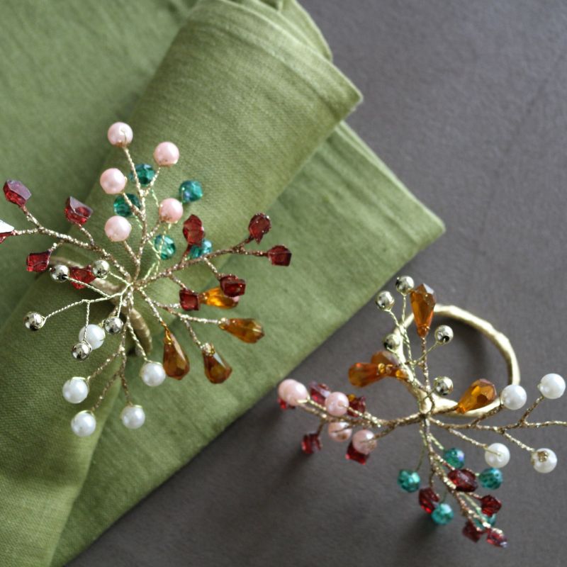 ナプキンリング マルチカラービーズ