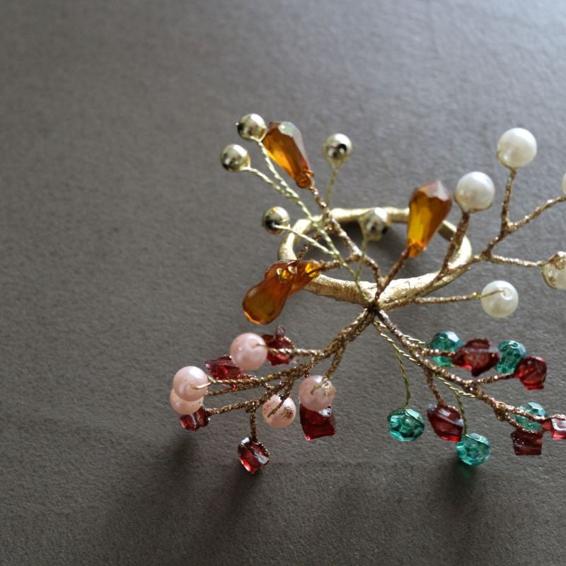 ナプキンリング マルチカラービーズ