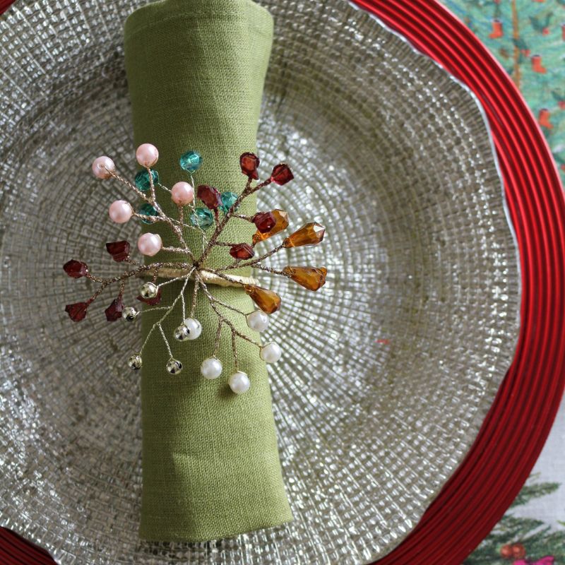 ナプキンリング マルチカラービーズ