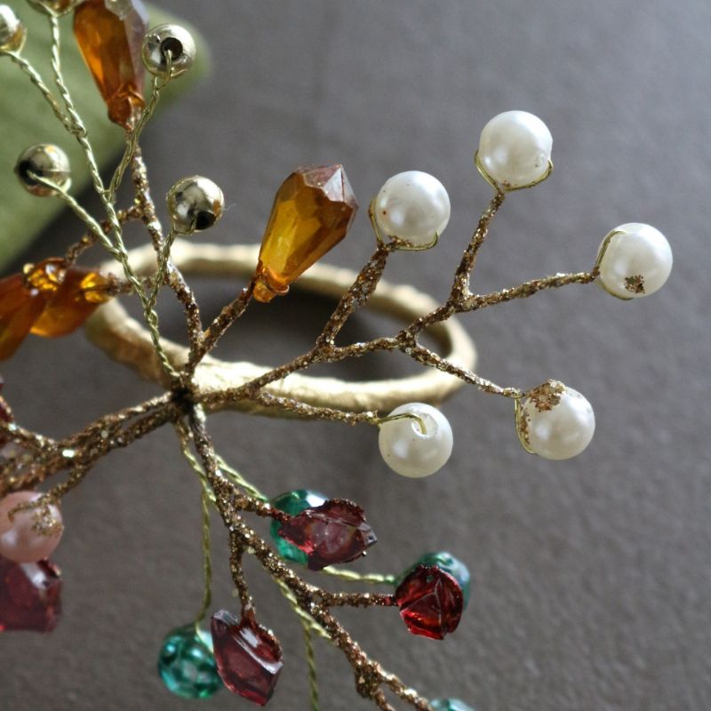 ナプキンリング マルチカラービーズ