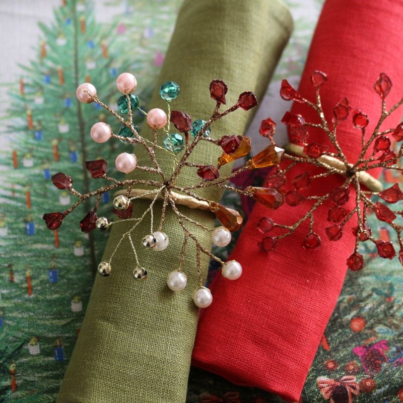 ナプキンリング マルチカラービーズ