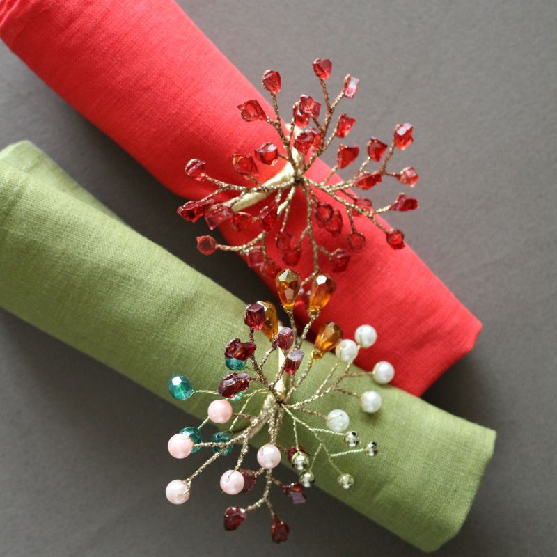 ナプキンリング マルチカラービーズ