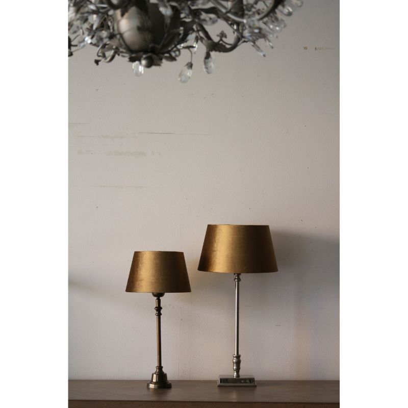 ランプシェード ABJラウンドベロア　ゴールド