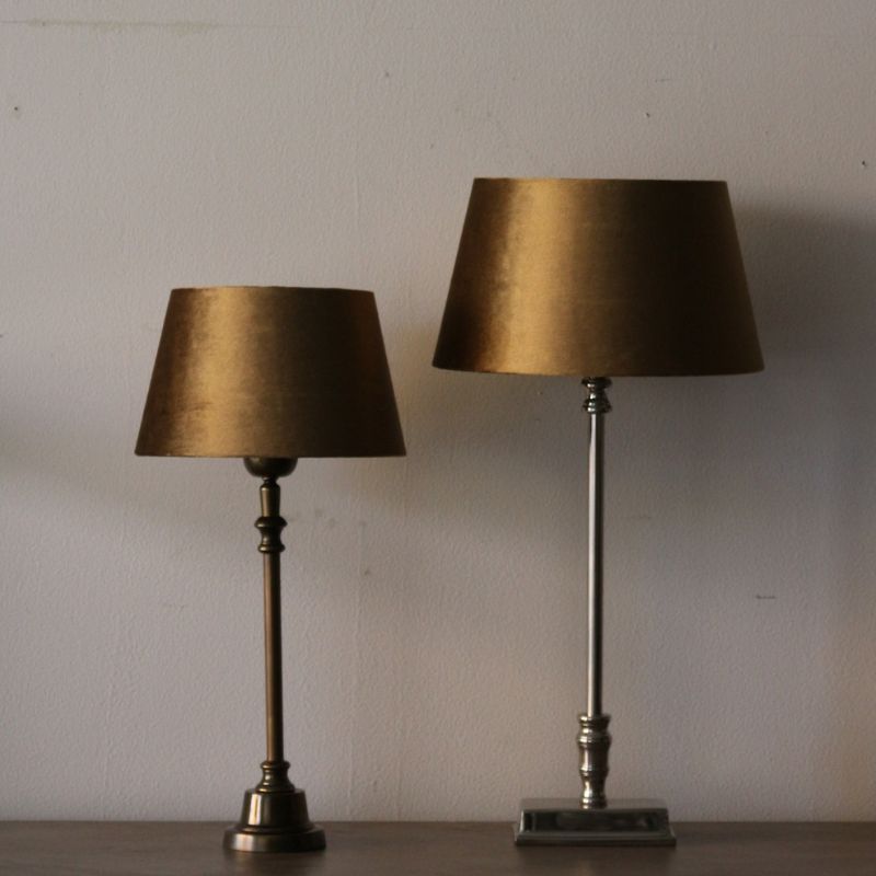 ランプシェード ABJラウンドベロア　ゴールド